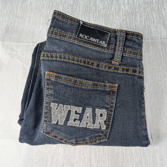 Rocawear Denim - Rocawear Skinny Jeans Womens Size 5 Black Ankle Jeans Y2K Embroidered Pockets